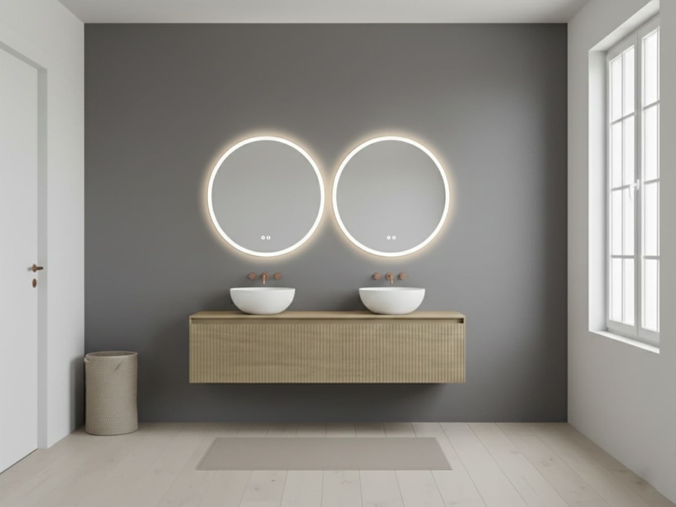 Circum Runder Spiegel mit LED-Beleuchtung