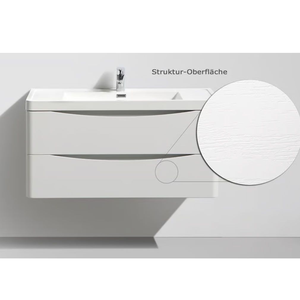 Badmöbel-Set Smile 1000 Lilie Weiß mit Waschbecken