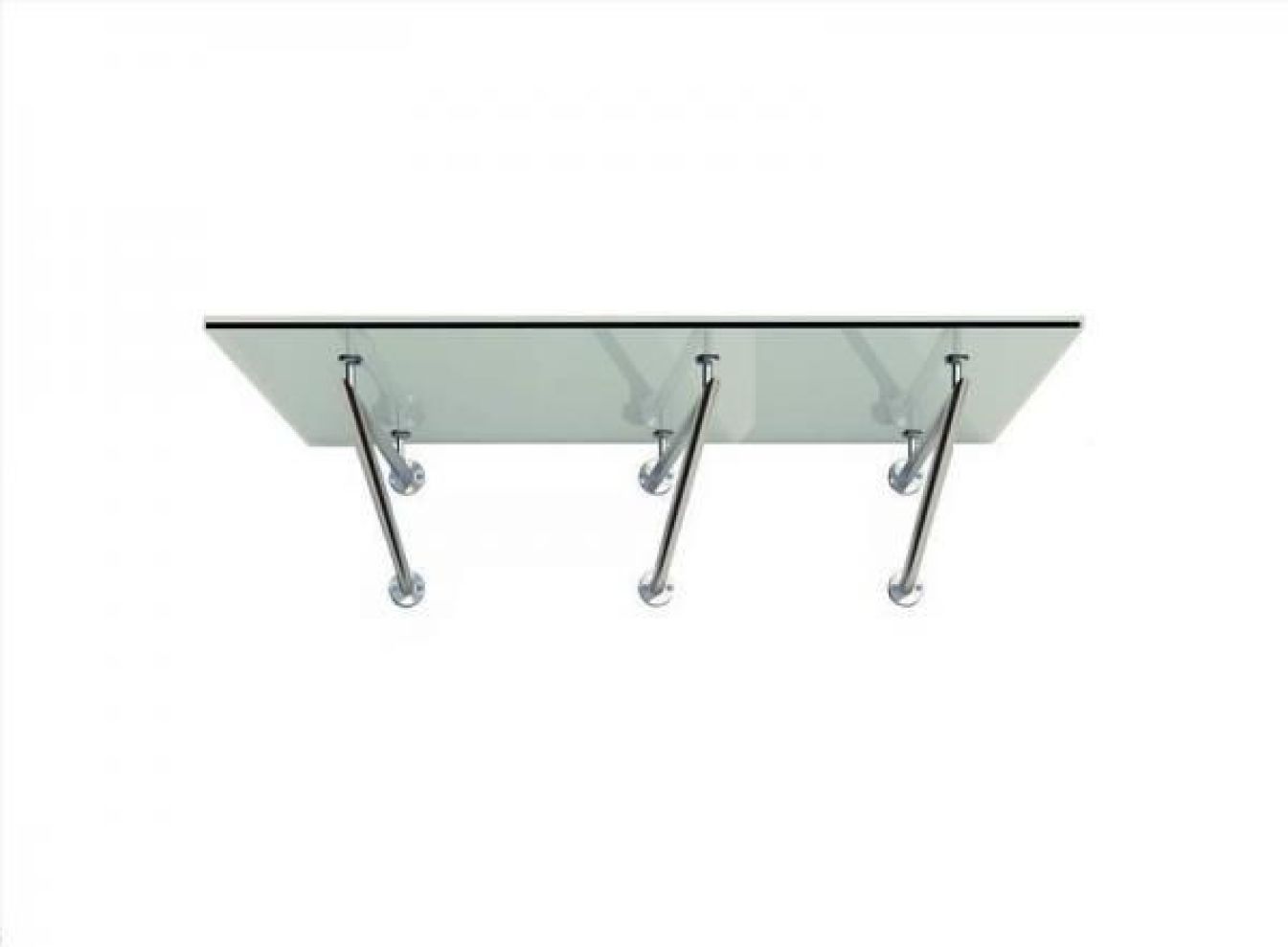 Glasvordach Klarglas V-Modell inkl. 3 Edelstahlhalter