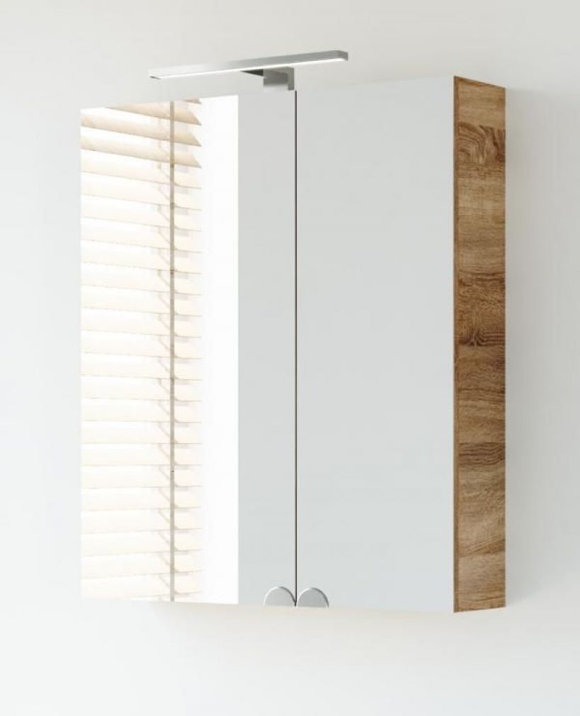 Spiegelschrank mit LED Beleuchtung 60 cm (Sonoma Eiche)