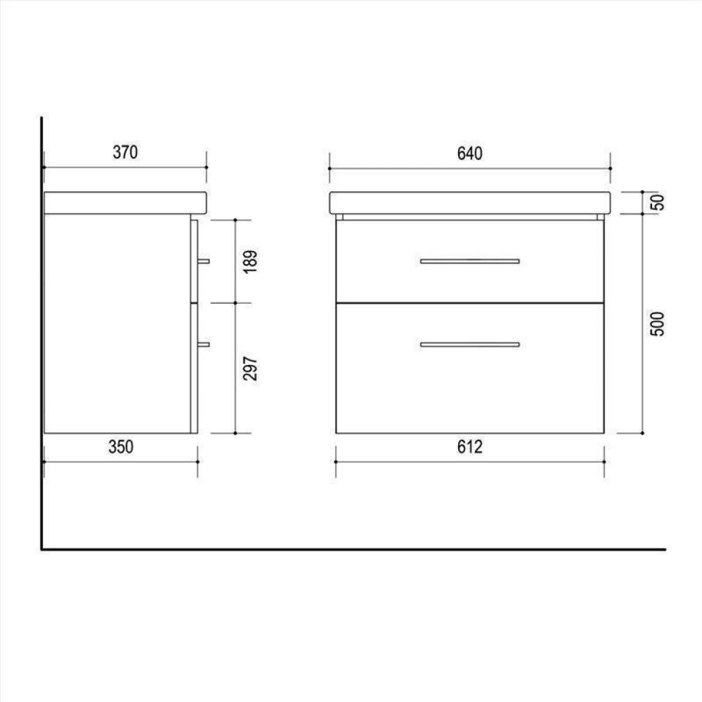 Badmöbel-Set mit Spiegelschrank 63 cm (Weiß)