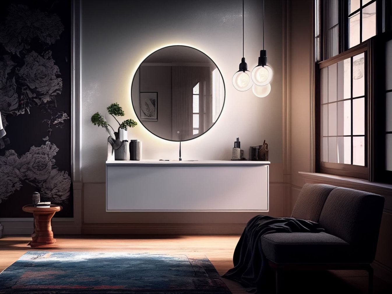 Kreisrunder Spiegel Neutral