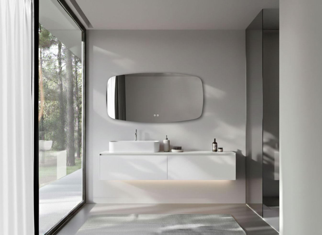 Badezimmerspiegel Gliss Erato Horizontal LED inkl.Heizung