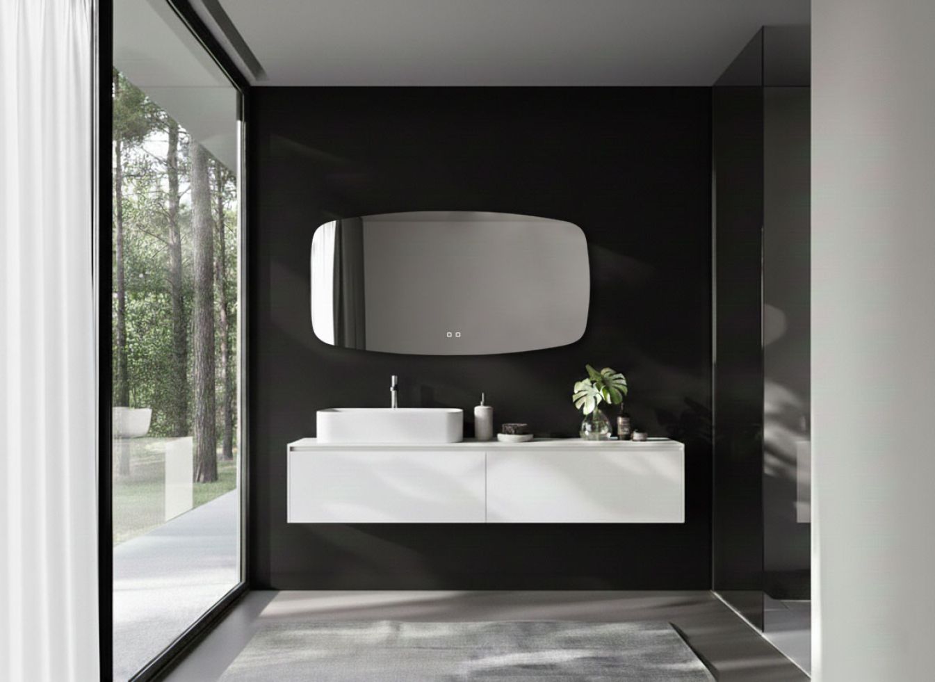 Badezimmerspiegel Gliss Erato Horizontal LED inkl.Heizung