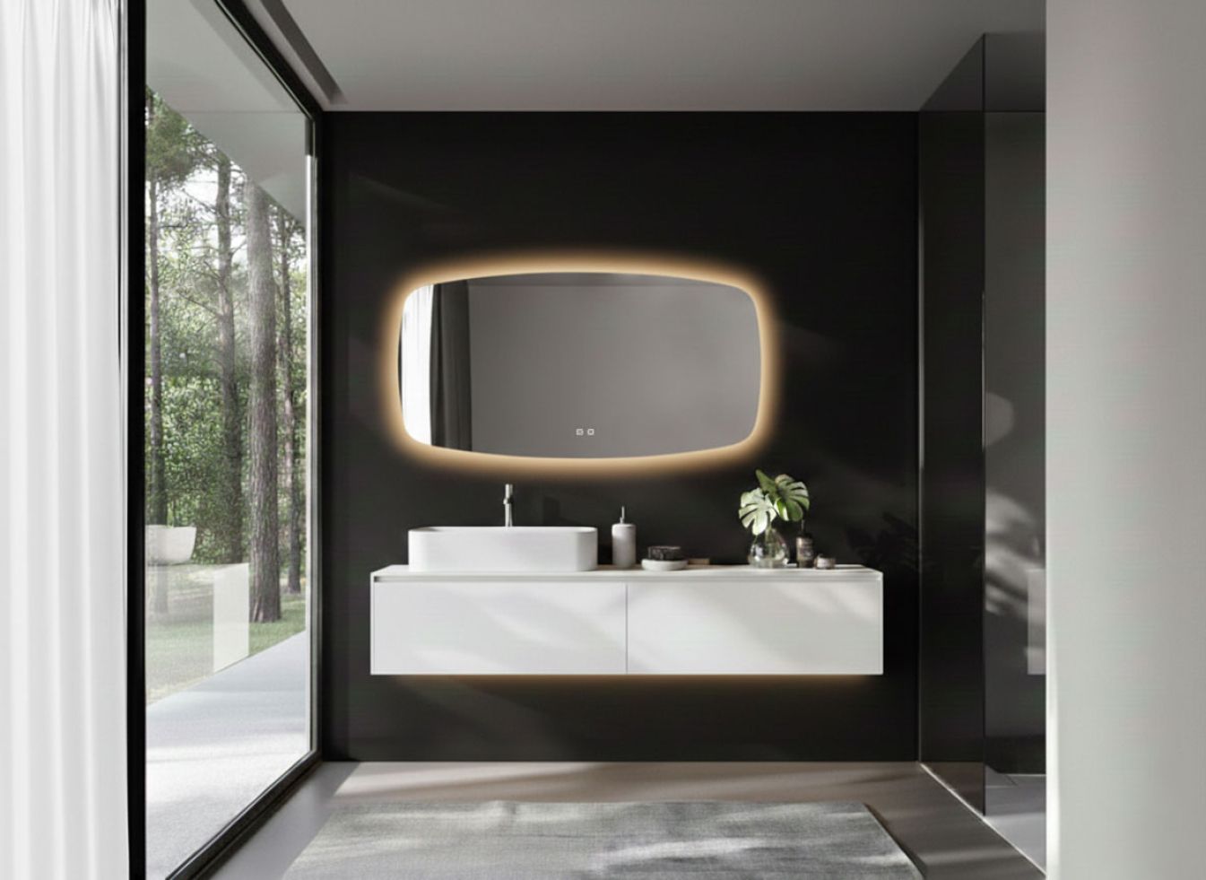 Badezimmerspiegel Gliss Erato Horizontal LED inkl.Heizung