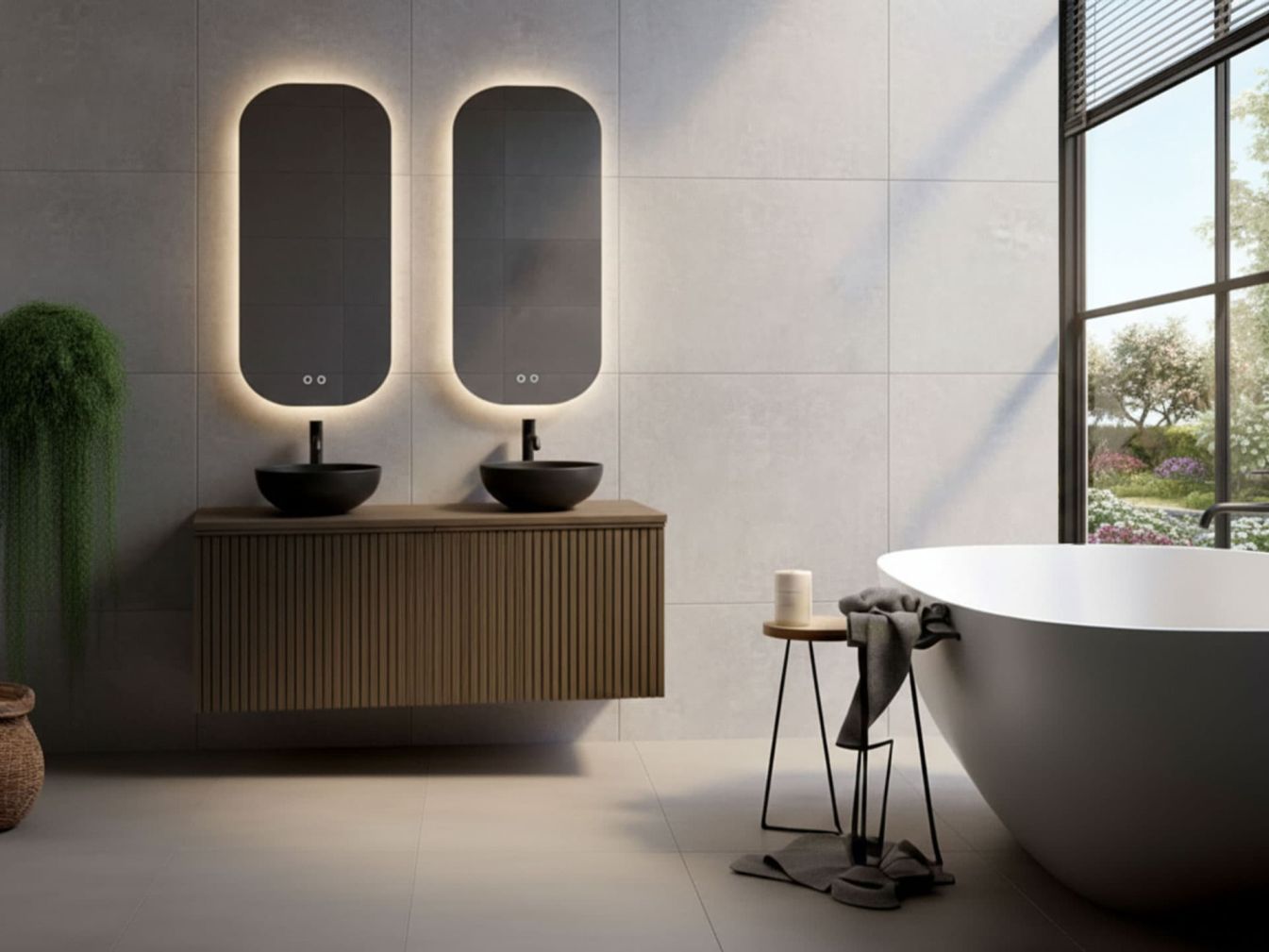 Spiegel Nautilus mit LED