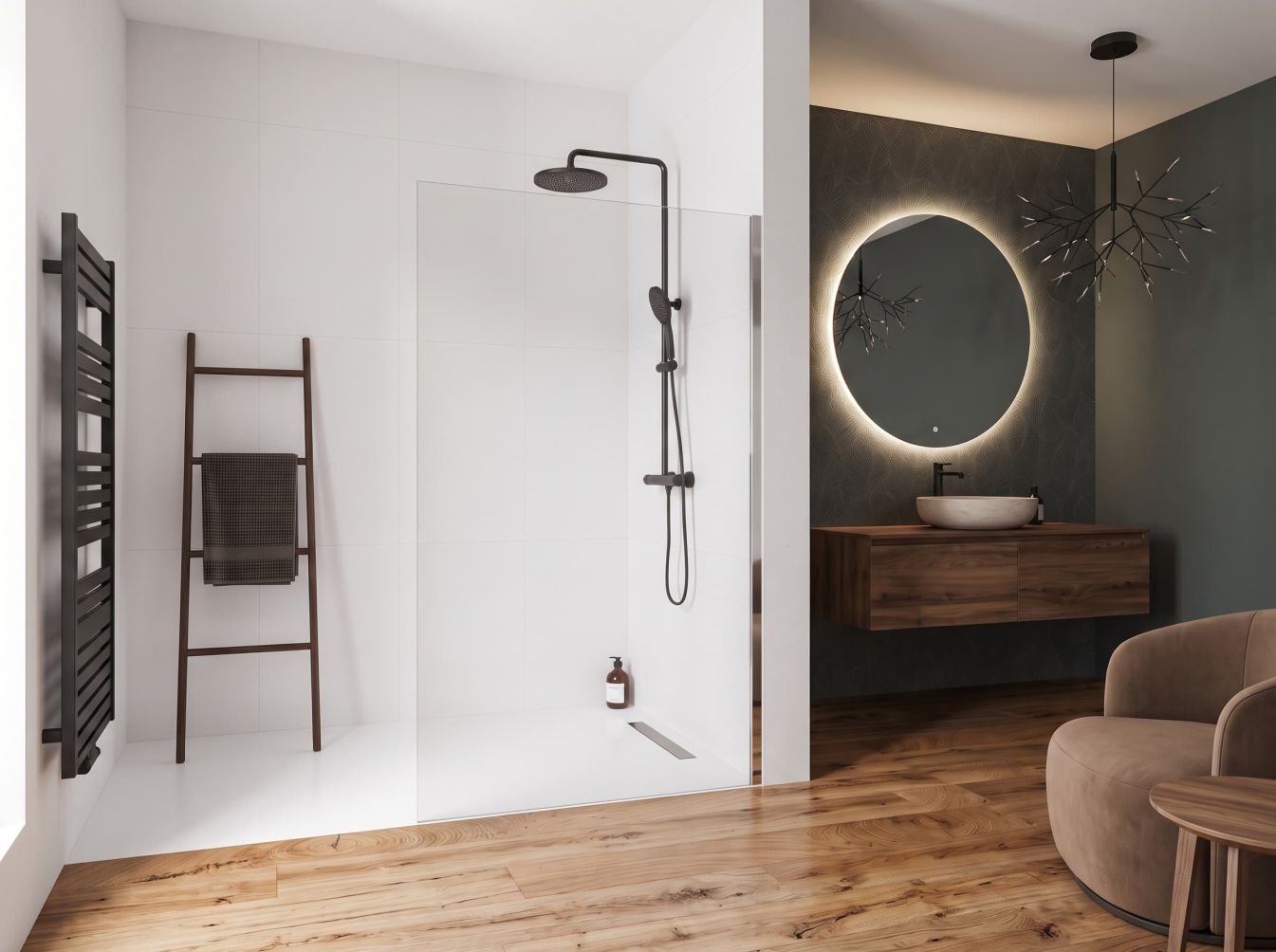 Duschabtrennung Walk-In Klarglas in 10 mm