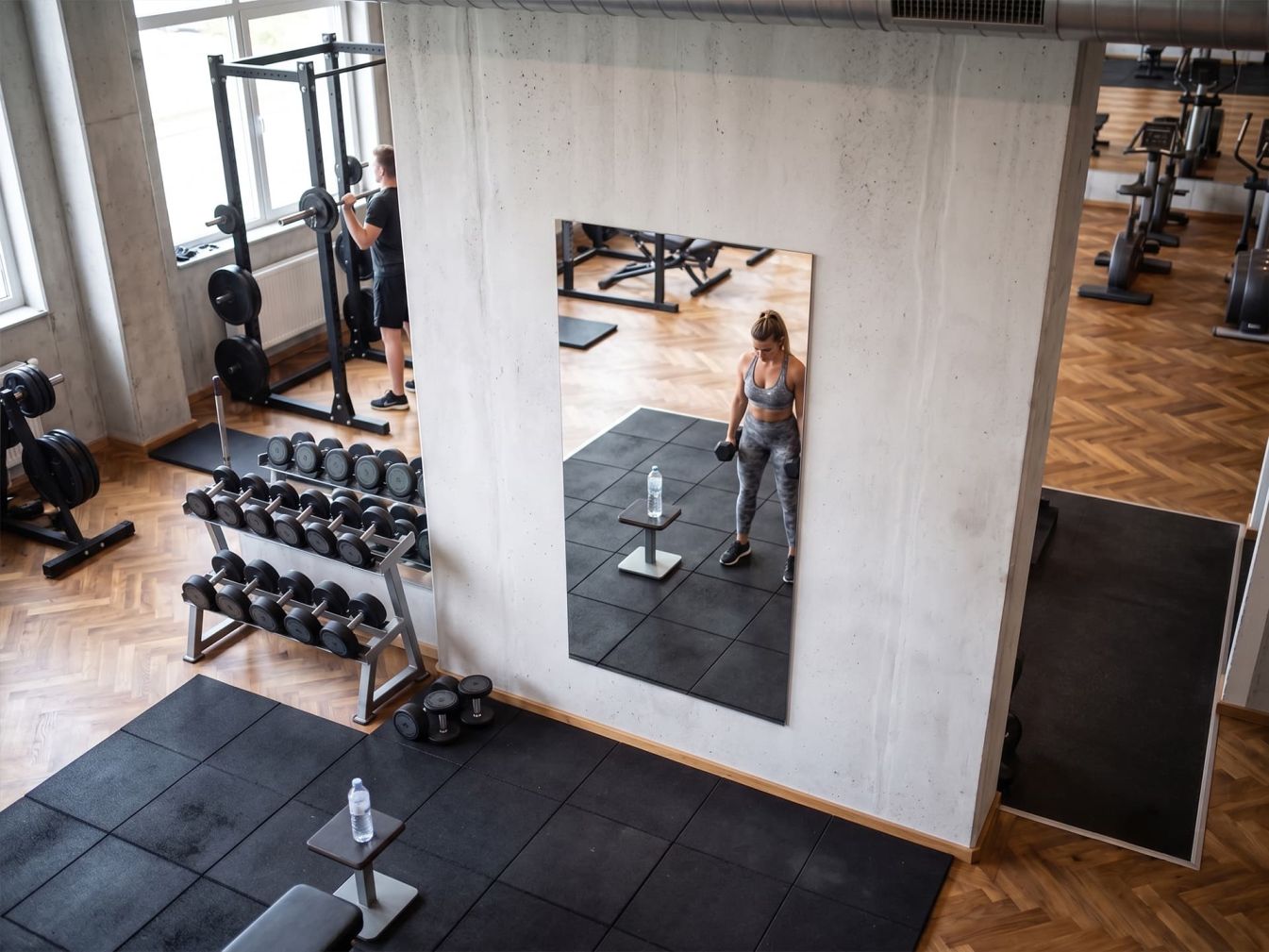 Fitnessspiegel mit einer dicke von 6 mm
