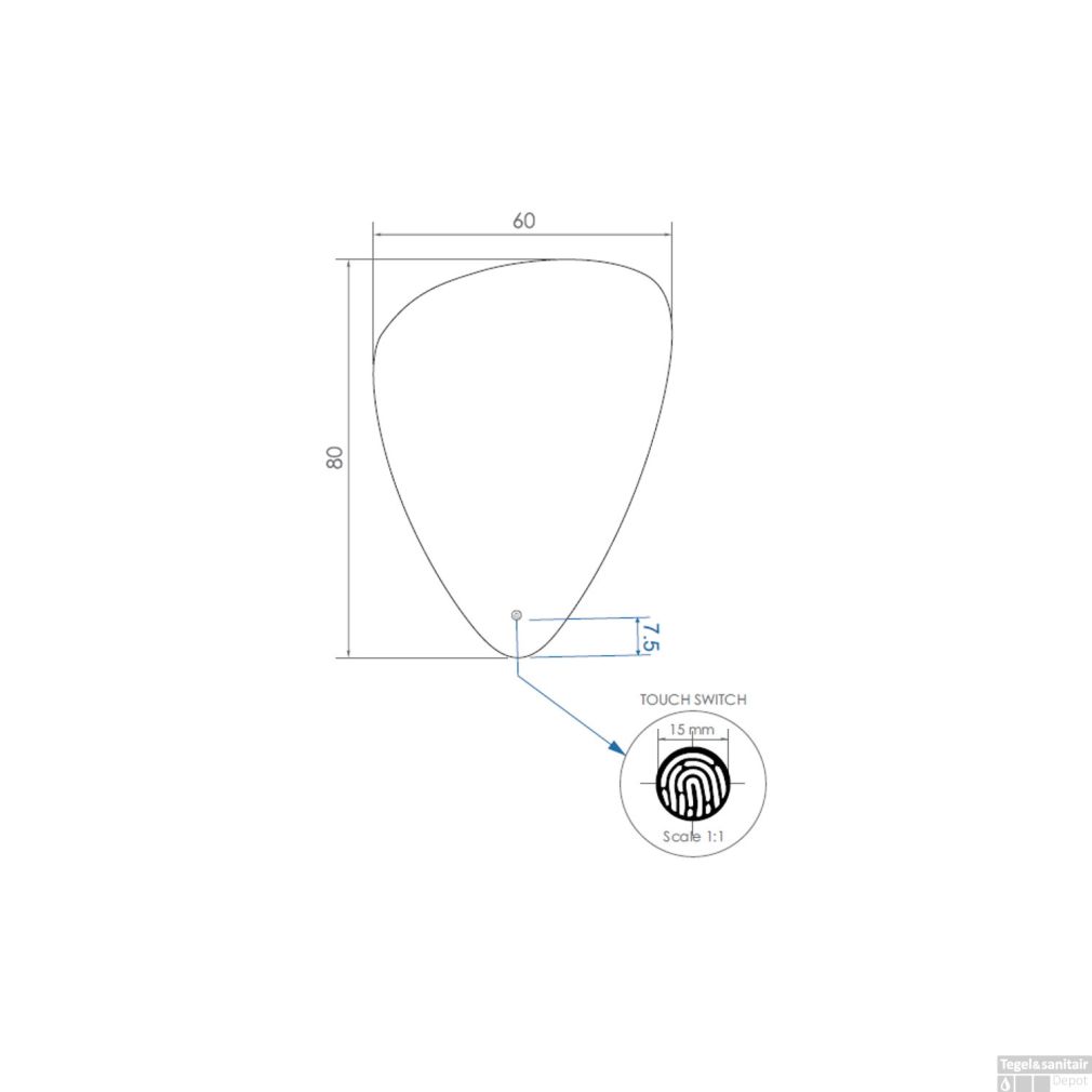Badezimmerspiegel Gliss Frenzy mit organischer LED-Beleuchtung und Spiegelheizung
