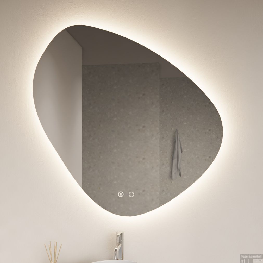 Badezimmerspiegel Gliss Fury mit organischer LED-Beleuchtung und Spiegelheizung