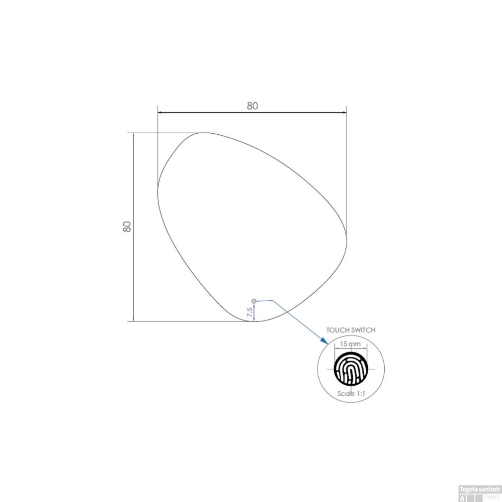 Badezimmerspiegel Gliss Fury mit organischer LED-Beleuchtung und Spiegelheizung
