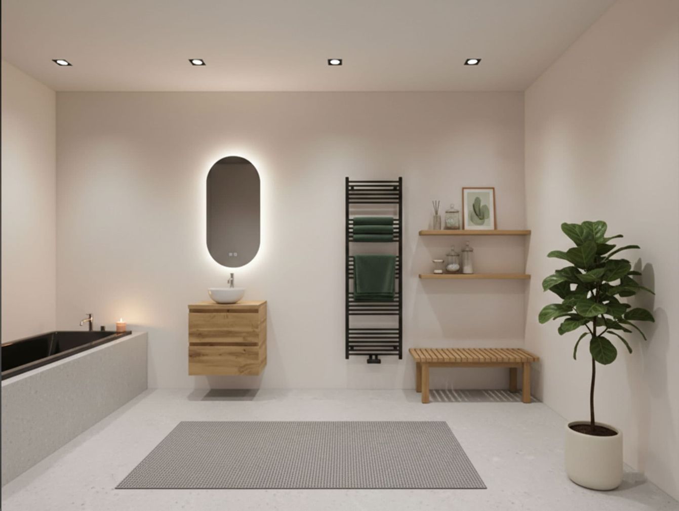 Badezimmerspiegel Gliss Orion Vertikal LED