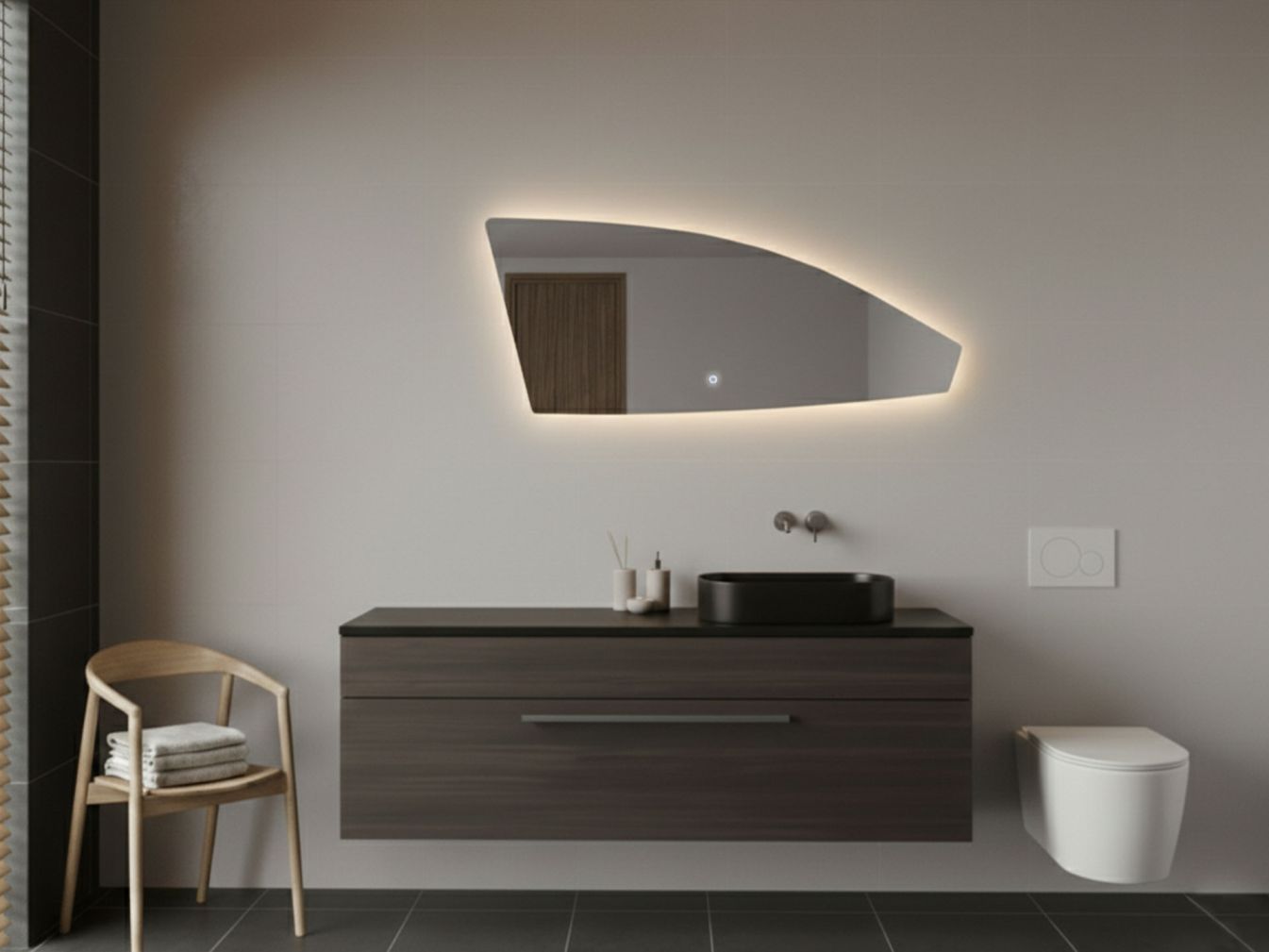 Organischerspiegel Tartaros mit LED-Beleuchtung