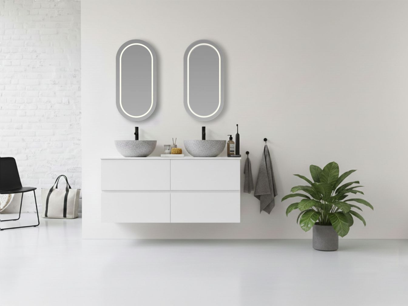 Premium Oval -  Spiegelschrank