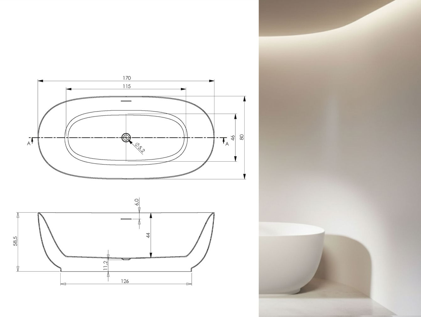 Badewanne Phatos Free