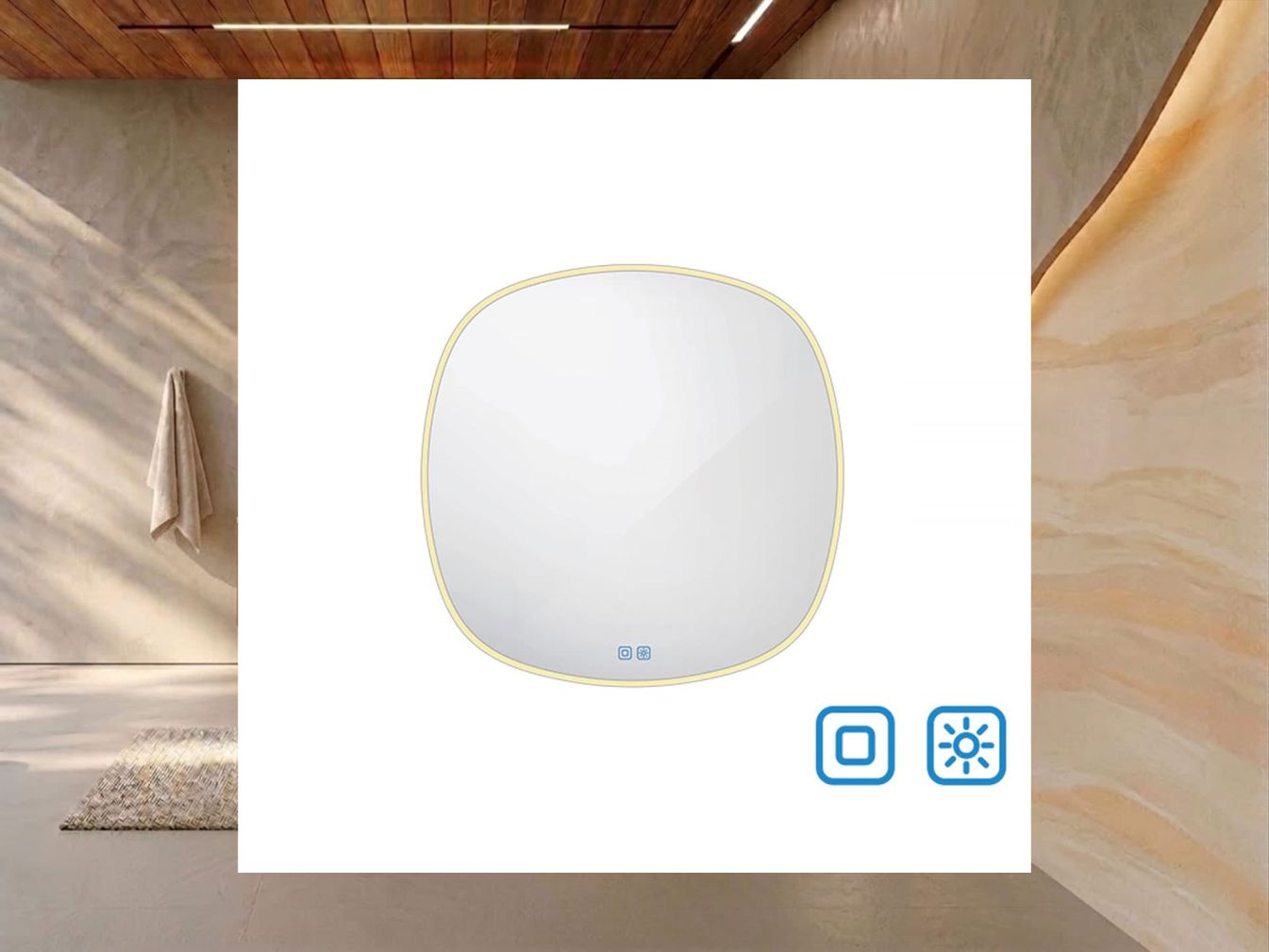 Ovaler LED-Spiegel Premium