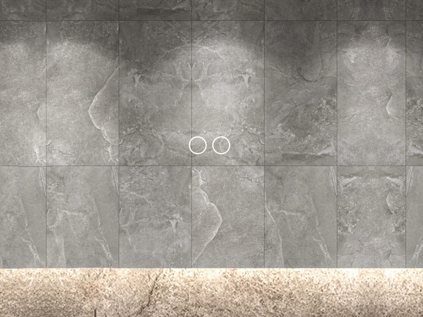 Badspiegel mit Sandstrahlung CARERA