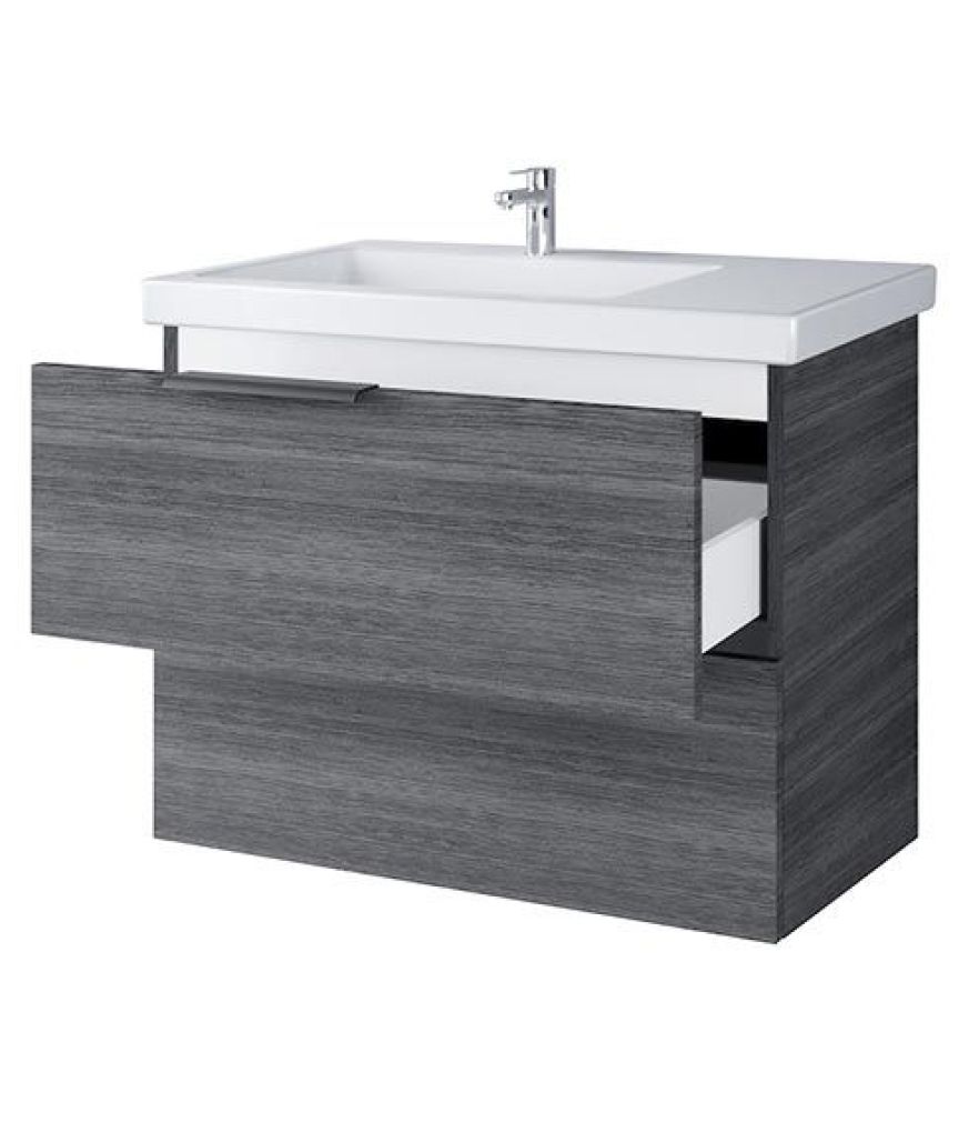 Badmöbel-Set mit Spiegelschrank 70cm (Anthrazit)