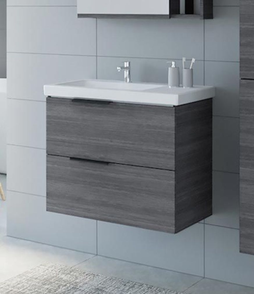 Badmöbel-Set mit Spiegelschrank 70cm (Anthrazit)