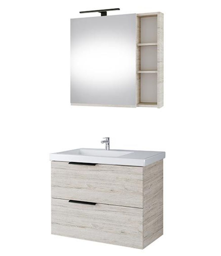 Badmöbel-Set mit Spiegelschrank 70cm (Oregon)