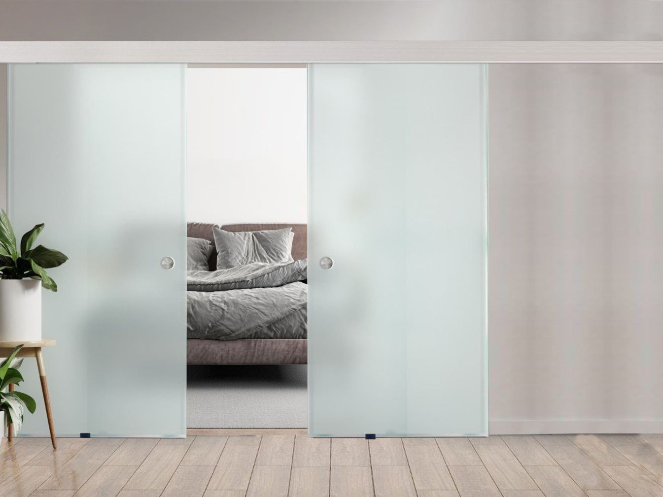satinierte Glasschiebetür - ESG