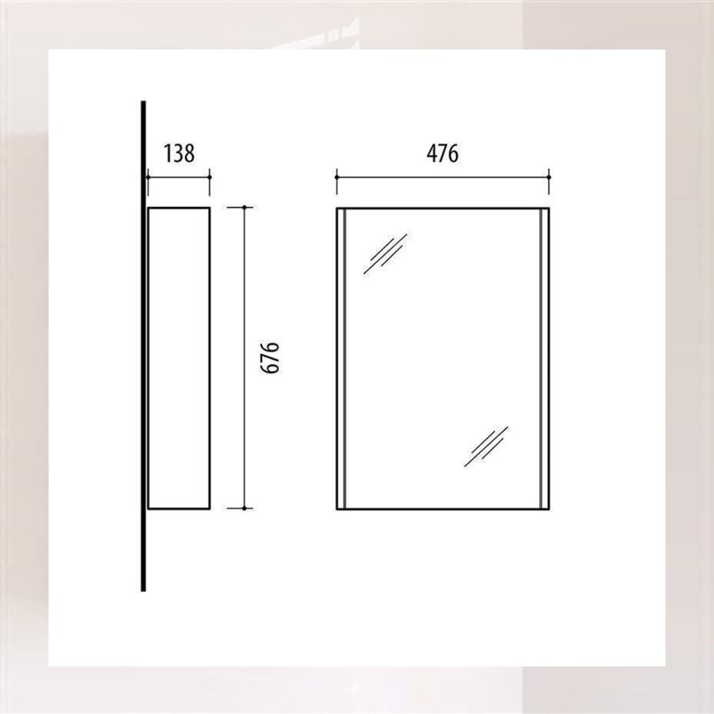 Spiegelschrank 40cm (Anthrazit matt)