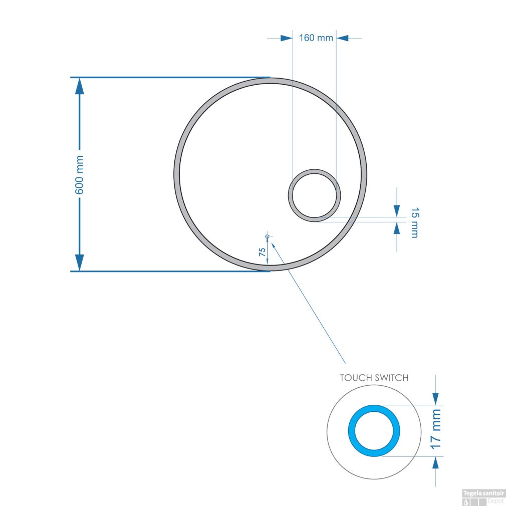 Design Sol Rundspiegel mit LED-Beleuchtung und Spiegelheizung