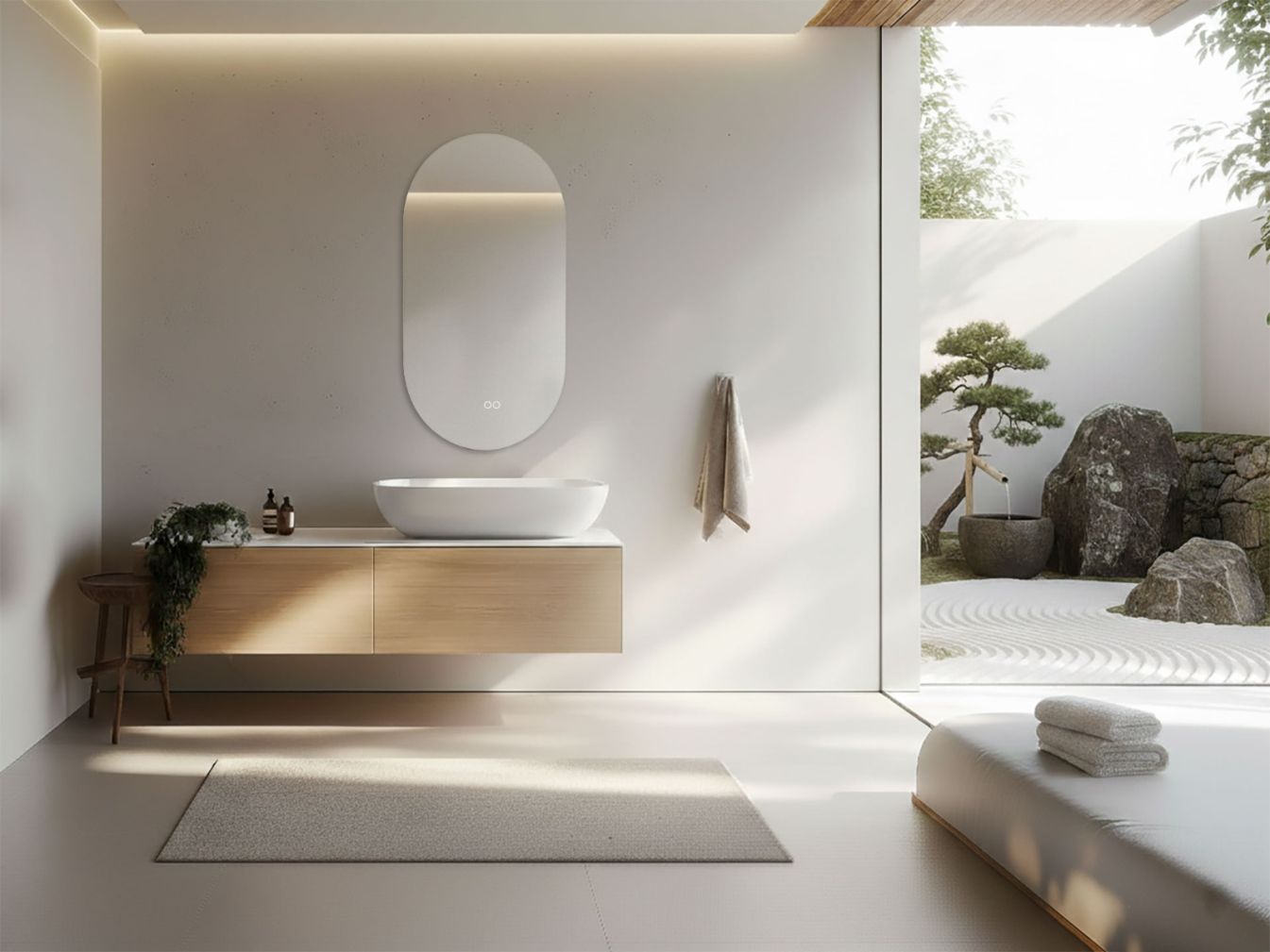 Ovaler Spiegel Valverde unbeleuchtet