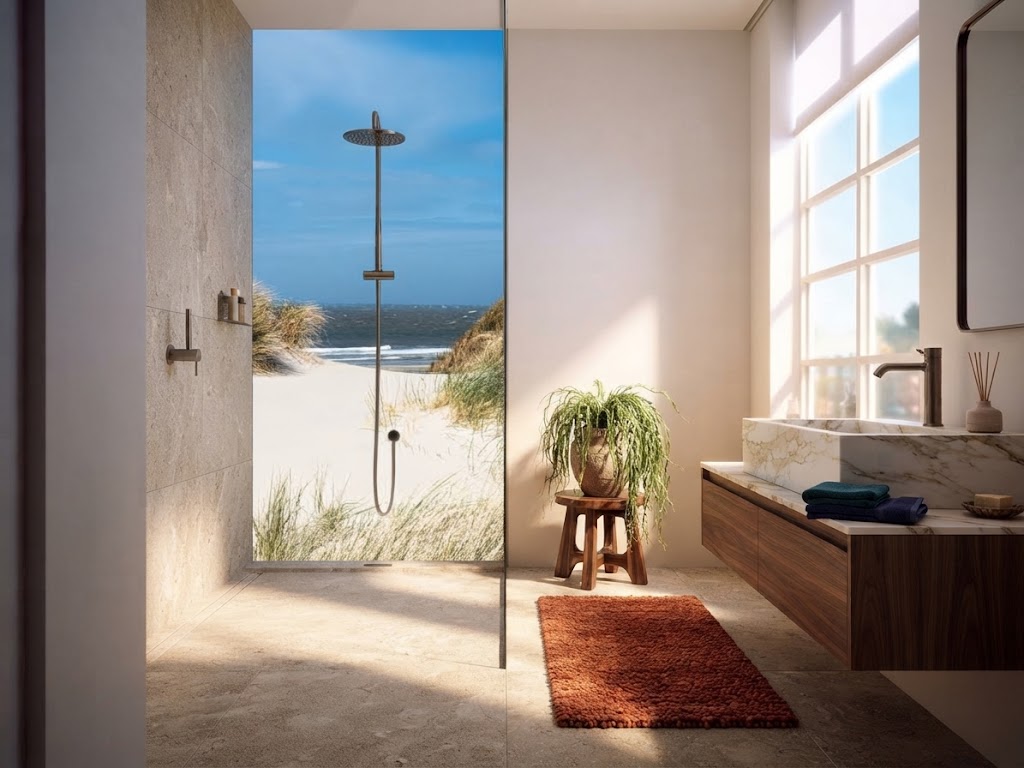 Duschrückwand Nordsee Strand